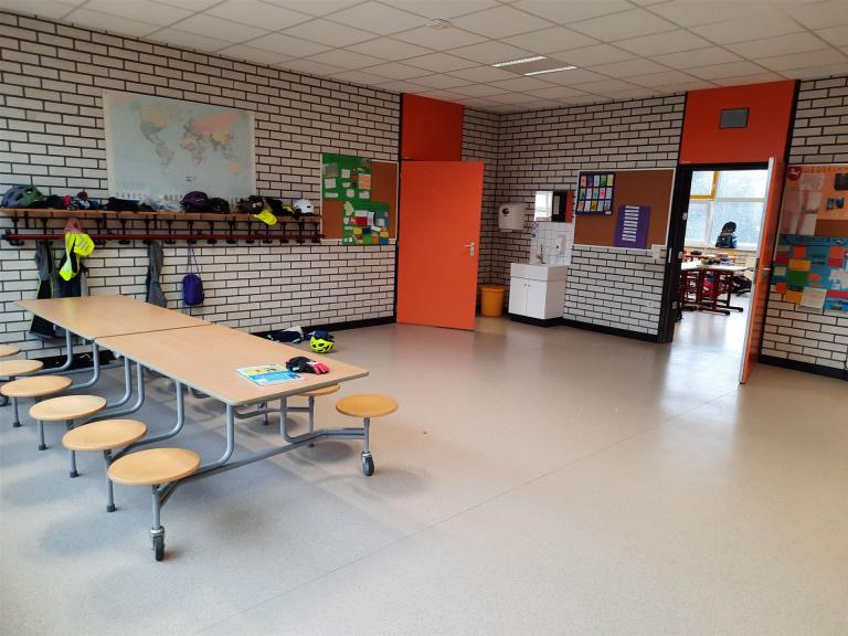 Jeder Jahrgang hat einen Flügel im Gebäude für sich.