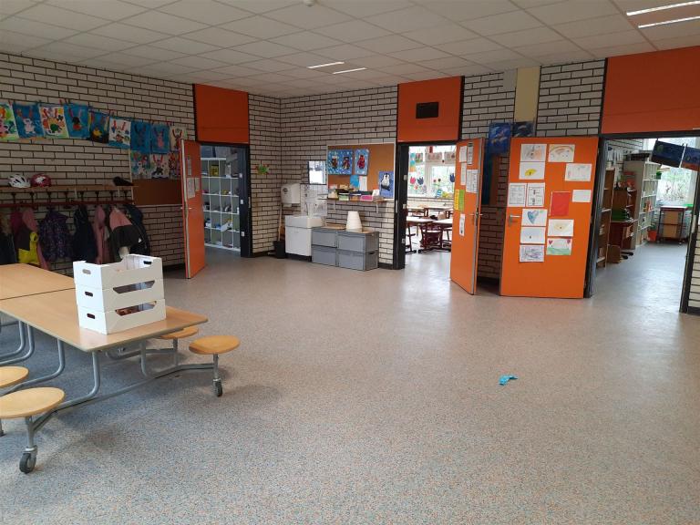 Je drei Klassen haben einen eigenen Flur